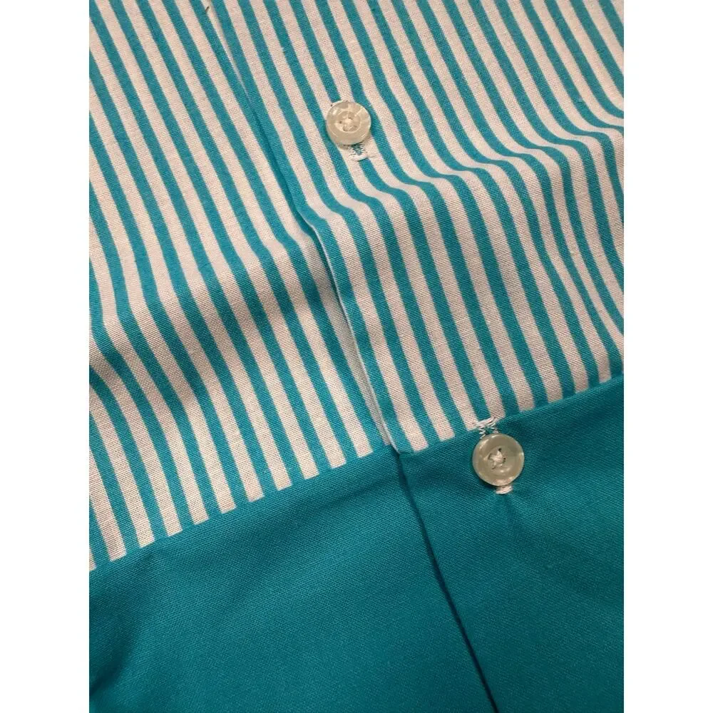 Vintage 1970’s Hampton Beach Men’s Swimwear Cotton Striped Shirt Size M
